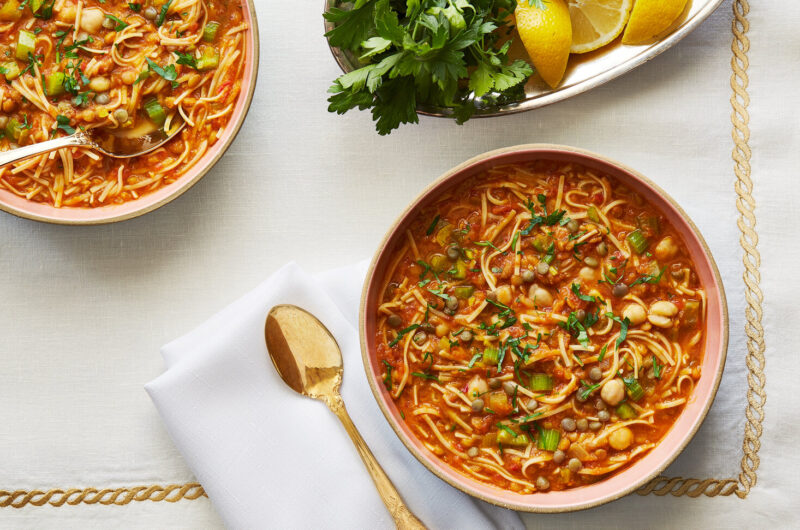 Moroccan Harira Soup with Chicken