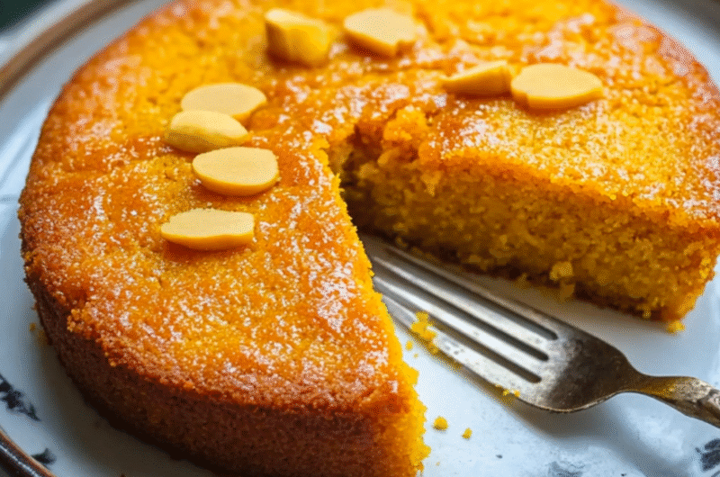Golden Sfouf Cake with Turmeric & Pine Nuts