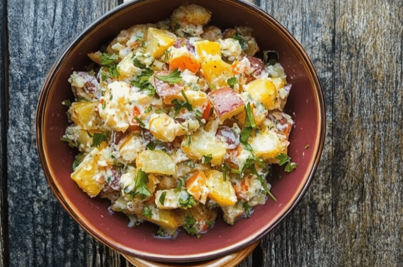 Crispy Smashed Potato Salad with Dill & Dijon