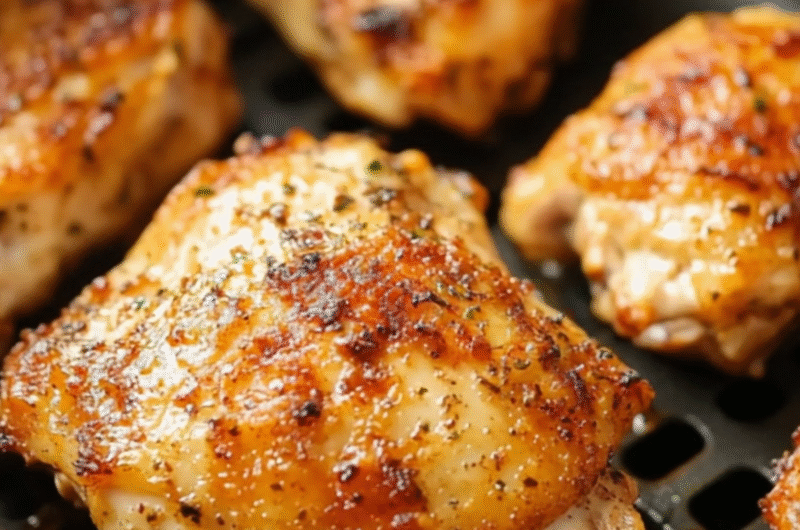 Juicy Air Fryer Chicken Thighs with Crispy Skin