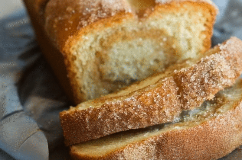 Cinnamon Donut Bread with Sugary Swirl